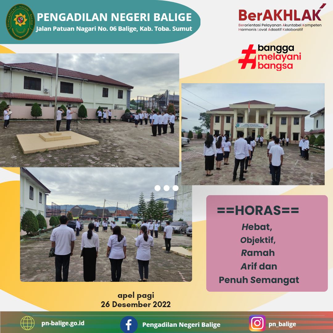 APEL PAGI 26 Desember 2022 Pengadilan Negeri Balige APEL PAGI 26 Desember 2022 Pengadilan Negeri Balige
